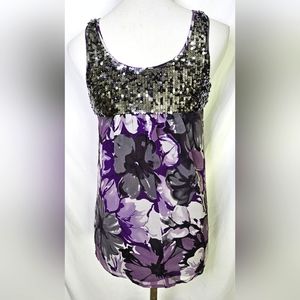 Karen Kane Sequin Silk Tank